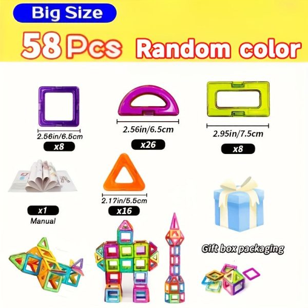 Big Ruler Magnetic Building Blocks for Kids - STEM Learning Toys for Design and Construction - Educational Toys for Back to School and Birthdays