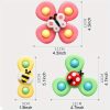 3pcs/set Educational Baby Bath Toys - Suction Cup Spinner Rattles with Cartoon Characters - Fun and Stimulating for Boys and Girls