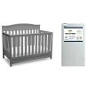 2023 New 4-in-1 Convertible Crib,  Dual Sided Recycled Fiber Core Crib and Toddler Mattress