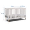 2023 New  Children Essex 4-in-1 Convertible Baby Crib, Bianca White with Natural Legs