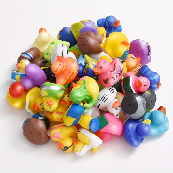 20803bfa41dc133d876ac1a0dbd08381.jpg 25/50pcs, Fun and Educational Rubber Duck Toy Assortment for Kids - Perfect for Bath Time, Birthday Parties, Classroom Incentives, and Summer Activities - 2 Inches - Great Gift Idea for Children and Holidays