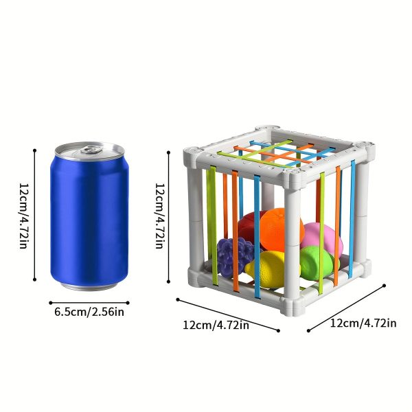 1pc 6 pcs Montessori Colorful Cube and Fruit Shape Sorter - Developmental Learning Toys for Boys and Girls - Perfect Easter Gift for Babies - Random Color