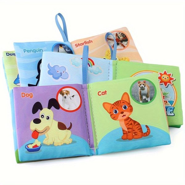 5pcs Non-Tearable Cloth Book for Early Learning and Cognitive Development with Sand Sound and Fruit Animals - Perfect Gifts for Christmas, Birthdays, Halloween, and Thanksgiving
