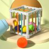 1pc 6 pcs Montessori Colorful Cube and Fruit Shape Sorter - Developmental Learning Toys for Boys and Girls - Perfect Easter Gift for Babies - Random Color