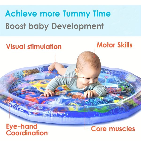Inflatable Baby Water Mat - Promotes Motor and Sensory Development - Aquarium Activity Mat for Boys and Girls - Sensory Stimulation Gift for Infants - 25.6 Inches - Perfect for Christmas, Halloween, and Thanksgiving Gifts
