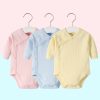2pcs/lot Newborn Baby Clothes Rompers Cotton Infant Long Sleeves Autumn Girls Robe Solid Color Overalls Boys Ropa Bebe Clothing
