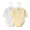 2pcs/lot Newborn Baby Clothes Rompers Cotton Infant Long Sleeves Autumn Girls Robe Solid Color Overalls Boys Ropa Bebe Clothing