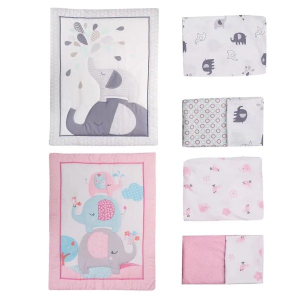3Pcs-Cotton-Crib-Bed-Linen-Kit-For-Boy-Girl-Baby-Bedding-Set-Includes-Bed-Quilt-bed_827ac124-6eb0-411f-b2fc-f0802811a45a.jpg 3Pcs Cotton Crib Bed Linen Kit For Boy Girl Baby Bedding Set Includes Bed Quilt/bed Cover/bed Skirt Cute Cartoon Elephant Print