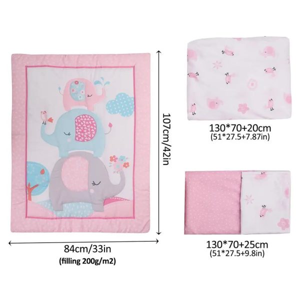 3Pcs-Cotton-Crib-Bed-Linen-Kit-For-Boy-Girl-Baby-Bedding-Set-Includes-Bed-Quilt-bed_ad904ae8-88dc-47af-b8de-66fd17a7d364.jpg 3Pcs Cotton Crib Bed Linen Kit For Boy Girl Baby Bedding Set Includes Bed Quilt/bed Cover/bed Skirt Cute Cartoon Elephant Print