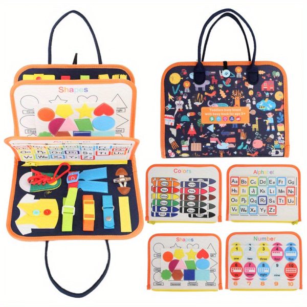 Montessori Busy Board - Educational Sensory Toy for Toddlers - Develops Fine Motor Skills - Perfect Gift for Halloween and Christmas