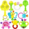 9pcs/set Educational Hand Rattles for Infants - Fun and Cute Baby Toys for Christmas, Halloween, Thanksgiving, New Year's, and Valentine's Day Gifts
