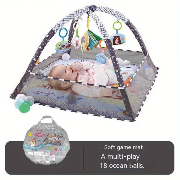 18-piece Baby Activity Gym Set - Develop Movement, Cognition, and Sensory Skills with Fence Gym, Ball Pit, Crawling Mat, and Toys - Perfect Christmas Gift for Boys and Girls!