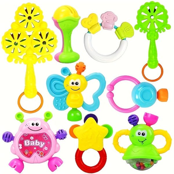 Newborn Baby Rattle Toy, A Set Of Multiple Pieces Of Teething Gum That Can Be Boiled In Water, Baby Keepsake Birthday Gift, New Year Gift [random Color Accessories]