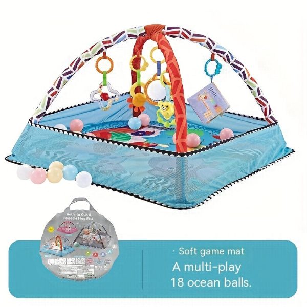 18-piece Baby Activity Gym Set - Develop Movement, Cognition, and Sensory Skills with Fence Gym, Ball Pit, Crawling Mat, and Toys - Perfect Christmas Gift for Boys and Girls!