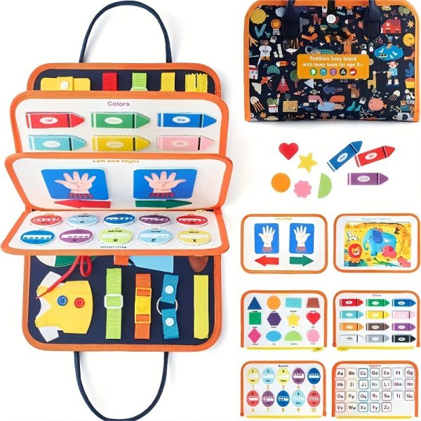 Montessori Busy Board - Educational Sensory Toy for Toddlers - Develops Fine Motor Skills - Perfect Gift for Halloween and Christmas