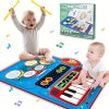 Musical Blanket Toddler Piano & Drum Mat with 2 Sticks - 2-in-1 Learning Floor Blanket for 1-3 Year Old Boys & Girls - Perfect Birthday Gift for Little Musicians