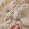 Adorable Crochet Rabbit Rattle with Built-in Bells for Soothing Sounds and Stimulating Baby's Senses