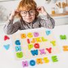 Three-in-one Preschool Puzzle Set, Children Learn Alphabets, Numbers, Shapes, Colors, Cognition, Early Education, Montessori Toys, Developing Baby Intelligence, Educational Puzzle, Puzzle Toys