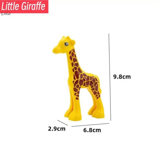 74 Styles Big Size Building Blocks Animal Figures Accessories Block Lion Panda Snail Bricks Assembly Toys For Children Kids Gift