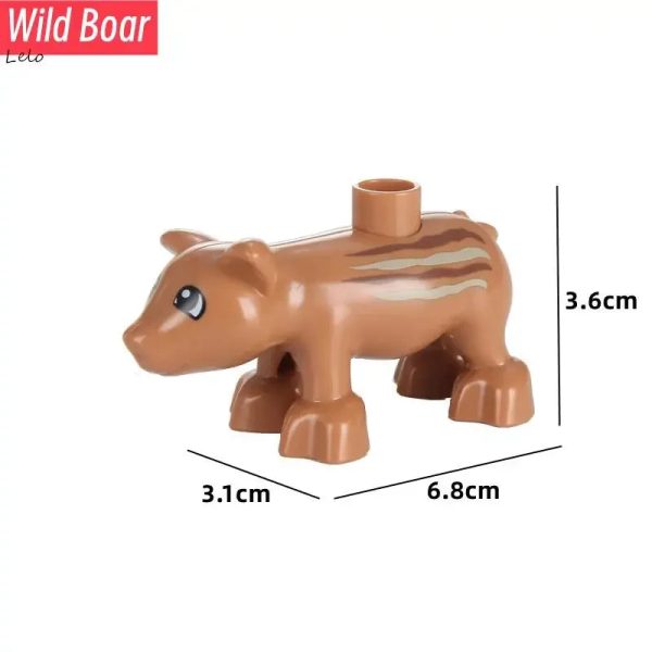 74 Styles Big Size Building Blocks Animal Figures Accessories Block Lion Panda Snail Bricks Assembly Toys For Children Kids Gift