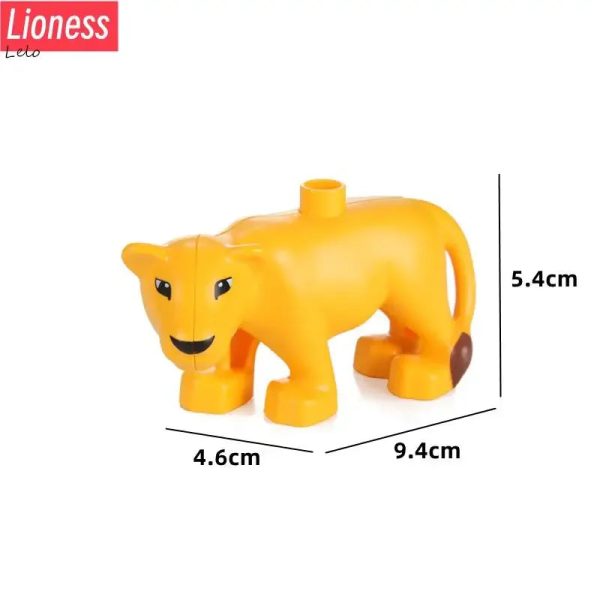 74 Styles Big Size Building Blocks Animal Figures Accessories Block Lion Panda Snail Bricks Assembly Toys For Children Kids Gift