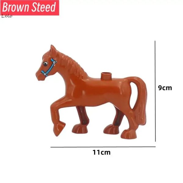 74 Styles Big Size Building Blocks Animal Figures Accessories Block Lion Panda Snail Bricks Assembly Toys For Children Kids Gift