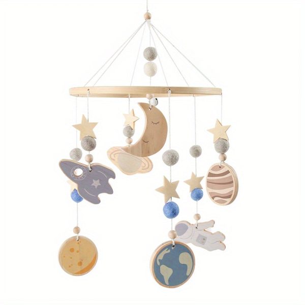 Wooden Space Bed Bell - Calming and Entertaining for Babies