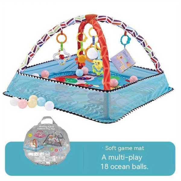 18-piece Baby Activity Gym Set - Develop Movement, Cognition, and Sensory Skills with Fence Gym, Ball Pit, Crawling Mat, and Toys - Perfect Christmas Gift for Boys and Girls!
