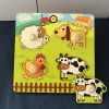 Montessori Fruit Puzzle Board for Kids - 3D Wooden Toy for Early Education and Cognitive Development
