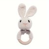 Adorable Crochet Rabbit Rattle with Built-in Bells for Soothing Sounds and Stimulating Baby's Senses