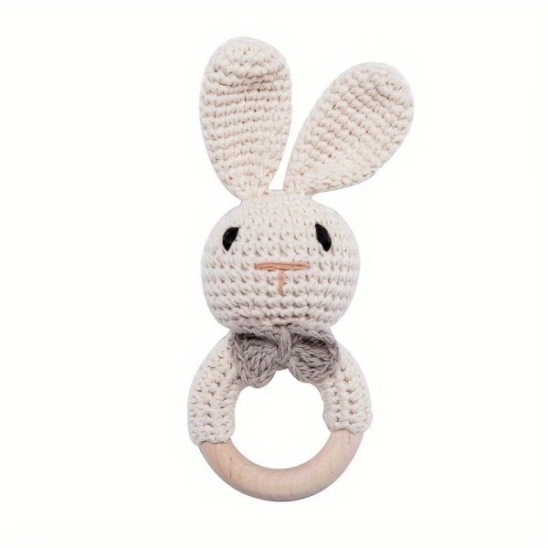 8865f33c9277dcee0acc8d1b0682965b.jpg Adorable Crochet Rabbit Rattle with Built-in Bells for Soothing Sounds and Stimulating Baby's Senses