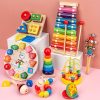 Nine-in-one Wooden Montessori Toys, Ringing Bells, Ringing Drums And Drum Set Musical Instruments, Early Childhood Education, Toddler Toys Christmas Gifts Halloween Thanksgiving Christmas Gifts