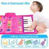 Toddler Piano Keyboard & Drum Floor Mat with Sticks - Early Musical Learning Sensory Toys for 12-18 Months - 2-in-1 Baby Toy for Boys and Girls - Perfect Birthday Gift for 1, 2, and 3 Year Olds