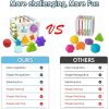 Baby Montessori Toys For Boy Girl Gifts, Shape Sorter Sensory Bin Toys, Toddler Travel Fine Motor Skill Activity Learning Toys For Baby 1st Birthday