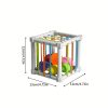1pc 6 pcs Montessori Colorful Cube and Fruit Shape Sorter - Developmental Learning Toys for Boys and Girls - Perfect Easter Gift for Babies - Random Color