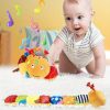 1 pc Musical Caterpillar Stuffed Toy for Infants and Toddlers - Soft Tummy Time Toy with Ruler, Bells, Rattle, and Crinkle - Educational and Interactive Plush Toy - Perfect Gift for Baby Boys and Girls