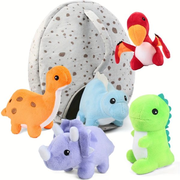 9e5b8e4d076e817948a6f90873000a7f.jpg BenBen Dinosaur Stuffed Animals, 5 Small Dinosaur Plush Dolls And Egg Bag Toys Set, Dino Plushies, Cute Stuff For Kids Girls Boys, Baby Shower, Christmas Gifts