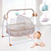 Baby electric cradle rocking bed Portable foldable crib travel crib newborn smart coax baby soothing artifact sleeping basket
