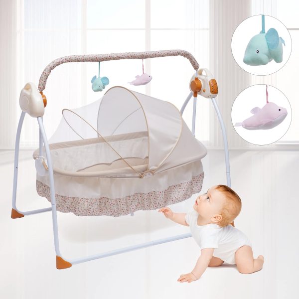 Baby-electric-cradle-rocking-bed-Portable-foldable-crib-travel-crib-newborn-smart-coax-baby-soothing-artifact.jpg Baby electric cradle rocking bed Portable foldable crib travel crib newborn smart coax baby soothing artifact sleeping basket