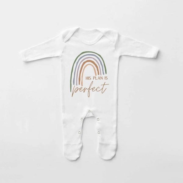His Plan Is Perfect Rainbow Baby Bodysuit Baby Shower Gift New Baby Apparel Rainbow Baby Babygrow Gender Neutral