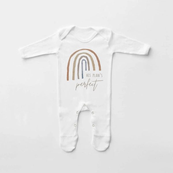His Plan Is Perfect Rainbow Baby Bodysuit Baby Shower Gift New Baby Apparel Rainbow Baby Babygrow Gender Neutral