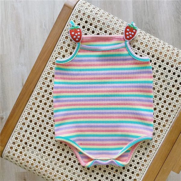 Newborn-Striped-Romper-Baby-Girls-Candy-Color-Bodysuit-Infant-Sling-Vest-Wearing-Summer-Clothes-New-Child_176bbbbc-2931-47ff-9919-cdba9270932f.jpg Newborn Striped Romper Baby Girls Candy Color Bodysuit Infant Sling Vest Wearing Summer Clothes New Child Fashion Tops Clothes