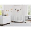 Storkcraft Santa Monica 5-in-1 Convertible Crib (White with Vintage Driftwood) ?C GREENGUARD Gold Certified, Modern Design