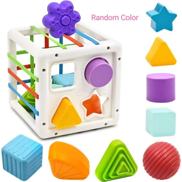 Baby Montessori Toys For Boy Girl Gifts, Shape Sorter Sensory Bin Toys, Toddler Travel Fine Motor Skill Activity Learning Toys For Baby 1st Birthday