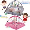 18-piece Baby Activity Gym Set - Develop Movement, Cognition, and Sensory Skills with Fence Gym, Ball Pit, Crawling Mat, and Toys - Perfect Christmas Gift for Boys and Girls!