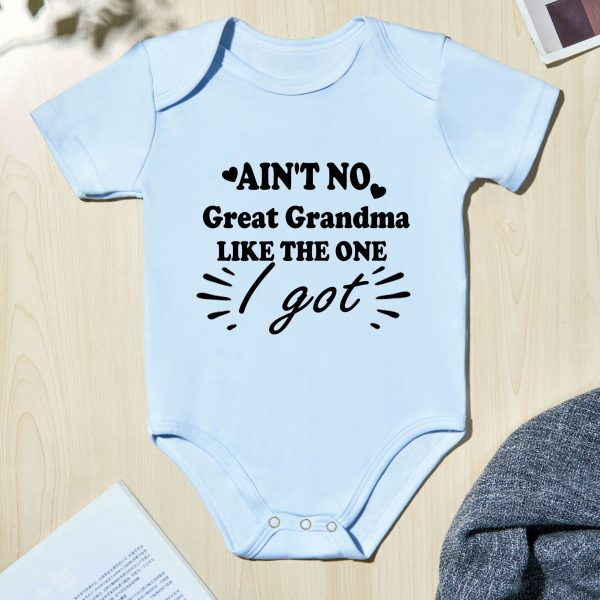 Summer Newborn Toddler's Onesie, Baby Boys And Girls Letter Print Short Sleeve Cotton Romper