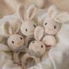 Adorable Crochet Rabbit Rattle with Built-in Bells for Soothing Sounds and Stimulating Baby's Senses
