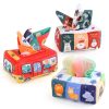 Baby Tissue Box Toys, Baby Sensory Toys, Magic Tissue Box With Pleated Toys, Tummy Time Toys Enlightenment Early Educational Toys For Kids Gifts ,Halloween,Christmas, and Thanksgiving Day gift