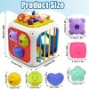 Montessori Sensory Toys for Babies - 7-in-1 Colorful Shape Blocks for Sorting and Developmental Learning - Perfect Birthday Gift for 6-8 Month Olds