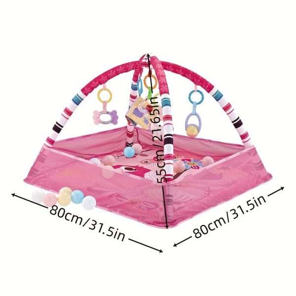 18-piece Baby Activity Gym Set - Develop Movement, Cognition, and Sensory Skills with Fence Gym, Ball Pit, Crawling Mat, and Toys - Perfect Christmas Gift for Boys and Girls!